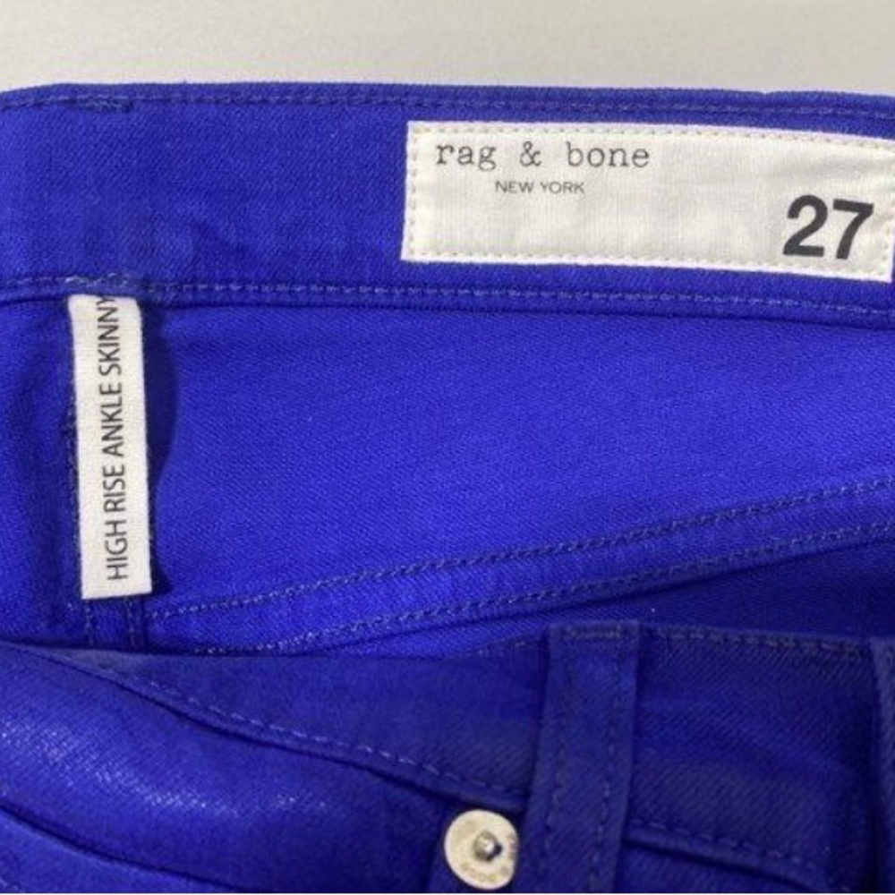 rag & bone High Rise Ankle - Coated Blue - Picture 4 of 7
